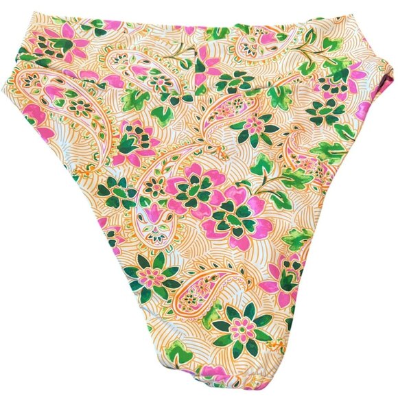 Aerie‎ Cheekiest Bikini Bottom XL Floral Print Color Lip Gloss - Picture 4 of 7